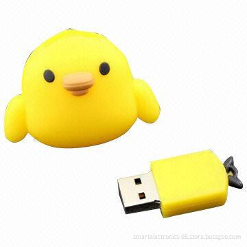 Chicken USB Flash Drives, 64MB to 128GB Capacity